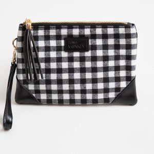 Black & White Buffalo Check Clutch Purse